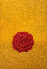 G. N. Qazi, Rose of Peace-3, 18 x 28 inch, Acrylic On Canvas, AC-GNQ-115